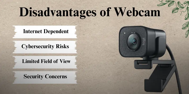 disadvantages of webcam 