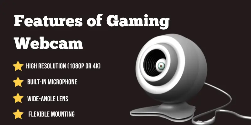 features of gaming webcam 
