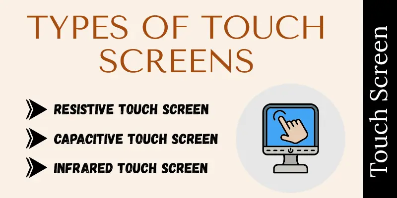 types of touch screens 
