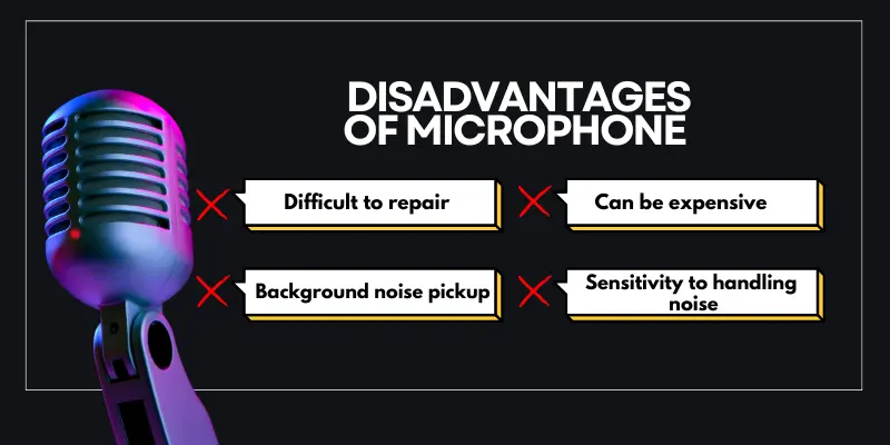 disadvantages of microphone 
